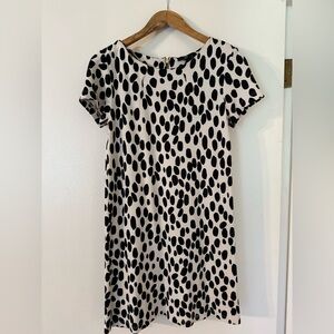 H&M Black and White Dalmatian Polka Dot Mini Dress